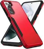 [KANCIKOO] Case for Samsung Galaxy S21(Not for S21 Plus&S21 Ultra) Heavy-Duty Shockproof Military-Grade Wireless Charging Support for Galaxy S21 6.2"(Red/Black)
