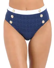 L'Agence Vanessa Color Blocked Bikini Bottoms