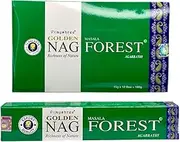 Golden Nag Forest Incense Sticks 12 x 15g = 180g - Pack of 12