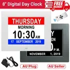 8-inch LED Digital Day Clock Calendar Dementia Date Week Month Year Time Wall AU