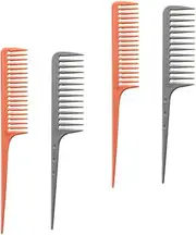 VINTORKY 4pcs Pintail Comb Set for Hair Styling Tools Barber Hair Combs Comfortable Handle