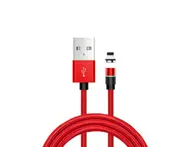Dot Magnetic Data Line 3 In 1 360 Degree Blind Magnetic Circular Magnetic Charging Line for Apple-Red