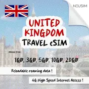 NeuSIM United Kingdom eSIM 5-20GB Data | Same Day DELIVERY!