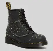 Dr. Martens 1460 Studded Chain Leather Lace Up Utility Boots Size M4 W5 EU36