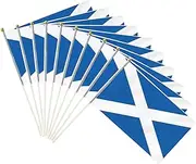 10 PCS Handheld Scotland Flag,8.5×5.5 Inch Hand Held Mini Scottish Flags Banner For Indoor Outdoor Parade Waving The Tlag and Shouting