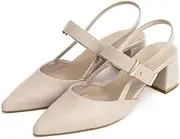 RANDA(ランダ) ED35251 Women's Pumps, Gold Parts Back Strap Pumps