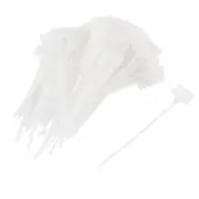 100pcs 3x100mm White Mark Tags Zip Ties Ethernet RJ45 RJ12 Power Cable Label