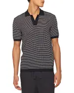 Orlebar Brown Roddy Two Tone Waffle Knit Mesh Classic Fit Polo Shirt