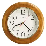 Howard Miller Wall Clock Grantwood Analog Quartz Glass Round Small Brown ArtDeco