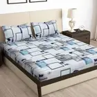 Double Bed Sheet with 2 Pillow Covers Geometric-(Ivory)