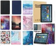 Case For Amazon Fire HD Tablet 2024/2023/2022 Stand Cover/Glass Screen Protector