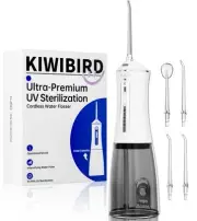 Water Dental Flosser Cordless with UVC Light, 3 Modes Portable Oral Irrigator...