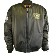 Lethal Threat Bombs Away Pin Up Girl Bomber Jackets Green 3XL JT84030XXXL