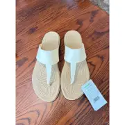 Crocs Tulum Flip Flops Sandals White Ivory NEW Size 11