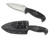 Spyderco Knives Jumpmaster 2 Fixed Blade Knife Black FRN H2 Stainless FB24SBK2