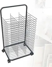 Paint Drying Rack Art Drying Rack Metal Art Work Storage Display Rack Art Drying Rack with Wheels Suitable for Use at Home or in The Classroom(20 or 25 Floors) (Size : 20th Floor)