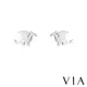 【VIA】動物系列 翼龍造型白鋼耳釘 造型耳釘 鋼色