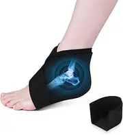 Heel Ice Pack for Pain Relief, Helthrelife Gel Ankle Ice Pack Wrap Adjustable for Heel Pain, Plantar Fasciitis, Achilles Tendinitis, Dry Cracked Heels, Sprain, Sports Injuries
