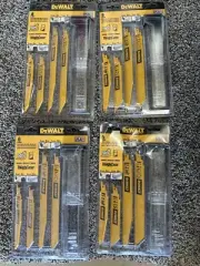 4ea DEWALT 6-pack Bi-metal Wood Metal Cutting Demolition Reciprocating Saw Blade