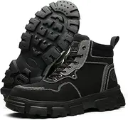 [Dressnu] Protective shoes labor insurance shoes breathable high-top anti-smash anti-skid safety boots