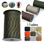 100m 9core Paracord Rope 4mm Parachute Cord Camping Umbrella Tent Lanyard Strap