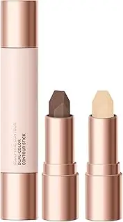 Highlight & Contour Stick, 2-IN-1 Matte Contour Stick, Dual-Ended Face Brighten Shaping Pen, Long Lasting Highlighters Makeup Sticks, Sculpts & Defines Face, Lightweight, Blendable (02#)