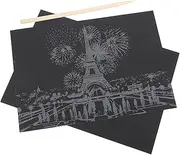 2pcs City Night DIY Scratch Drawing Paper Boys and Girls Crafts for Creativity Education