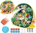 Bean Bag Toss Game Summer Outdoor Toy Double Sided Cornhole Game Set for Kids