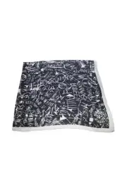 McQ Black Graffiti Print Scarf
