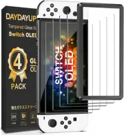 [4 Pack] Tempered Glass Screen Protector Compatible with Nintendo Switch OLED M