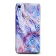 Skins Decal Wrap for Apple iPhone XR - Purple Marble Pink Blue Swirl
