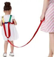 Toddler Leash & Harness for Child Safety,2 in 1 anti Lost Wrist Link Baby Walkin