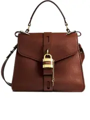Chloé Medium Aby Day Bag in Sepia Brown Grained Leather