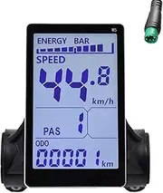 CYSFETENA Electric Bike LCD Meter 5 Pin 24V 36V 48V 60V Universal E-Scooter M5 LCD Panel Screen for 31.8 22.2mm Electric Bike