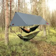 Rain Fly 10x10 Camping Tarp 100% Waterproof, Lightweight, Survival Shelter, Grey