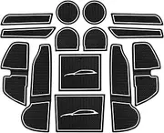 14 PCS Pads Fit for Subaru Impreza 2017-2022 & Fit for Subaru Crosstrek 2018-2023 Accessories, Upgraded Custom Non-Slip Cup Holder Inserts, Center Console Liners, Door Pocket Pads (White)