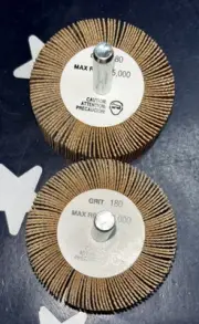 TWO Merit 2” High Performance Flap Wheel 180 Grit 2x3/4x1/4 Ceramic Alumina/AO