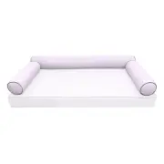 |COVER ONLY| STYLE 6 Crib Bolster Pillow Daybed Porch Swing Contrast Trim AD107