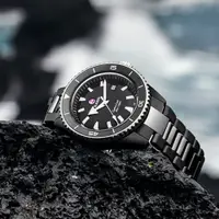 在飛比找PChome24h購物優惠-RADO 雷達 庫克船長 高科技陶瓷300米潛水機械腕錶-黑