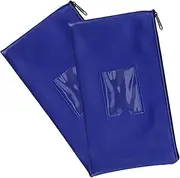 GRADENEVE Ganized Receipt Storage Zipper 2pcs Window Pouch for Checks Coins Utility Pouch