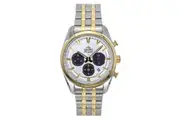 Orient Contemporary Chronograph Two Tone Stainless Steel White Dial Quartz RA-TX0302S Men's Watch