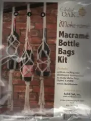 NIP!!! MACRAME BOTTLE BAGS KIT 3 DESIGNS