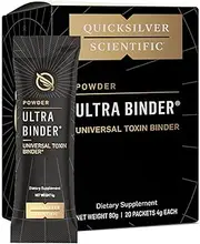 Quicksilver Scientific Ultra Binder Stick Packets - Multi Toxin Binder with Bentonite Clay Powder, Zeolite Detox & Charcoal - Supplement for Gut Support & The Body's Toxin Removal Process (20 Sticks)