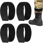 [Ouligay] Elastic Military Boot Ankle Straps Black Boot Blouses Military Blouse Straps Velcro Ankle Straps for Cycling Military Army Uniforms Hunting Gardening Hiking