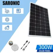 300W Fixed Solar Panel 12V Portable Power Mono Camping Home RV Battery Charging