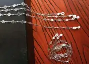 Silver color cord chain lace lanyard strap string for eyewear sunglasses reading
