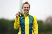 Grace Brown Cycling Time Trial 2024 Paris Gold Medal win Photo 35