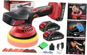 Cordless Car Buffer Polisher kit w/ 2x2000mAh 21V Batteries, 6 Inch ZHP0052MG