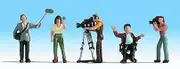 Noch N15573 Camera Crew HO 1:87 (OO gauge compatible) Plastic Painted Workers and Tradespeople [OO] Scale model