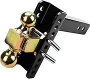 45900 Adjustable Trailer Hitch Ball Mount 14000 lbs 2-Inch Receiver, 6-Inch Drop, 2 and 2-5/16-Inch Balls Puck System Gooseneck Hitch Kit 97003001